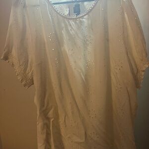 Torrid Cream Eyelet Women's Blouse